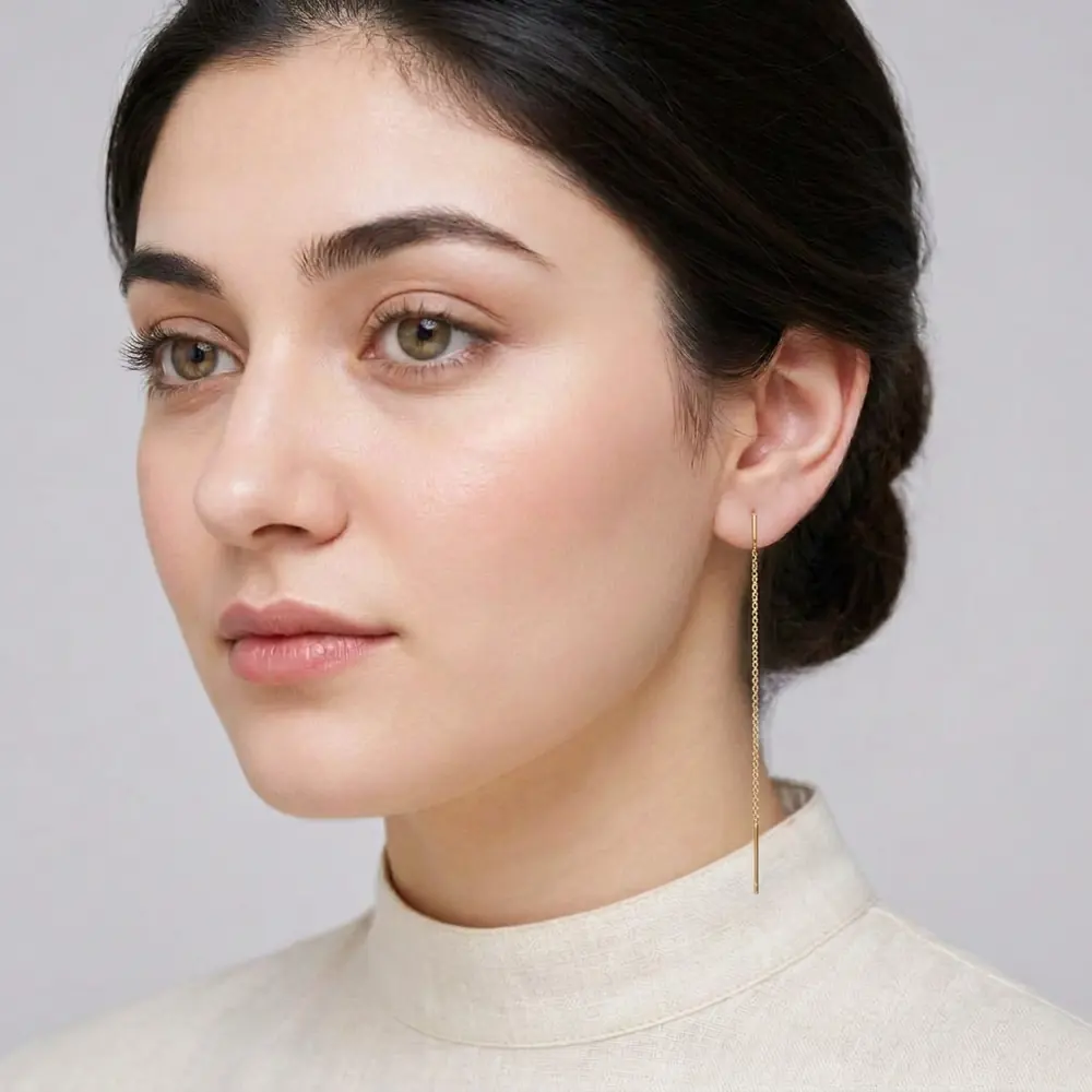 Gold Thread Earrings